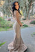Formal Spaghetti Straps Sparkly Mermaid Long Evening Prom Dresses, MR0303