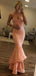 Sweetheart Satin Spaghetti Straps Mermaid Long Evening Prom Dresses, Cheap Custom Prom Dress, MR8840
