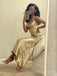 Simple Satin Mermaid Long Evening Prom Dresses, Spaghetti Straps Prom Dress, MR8909