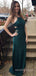 Backless Mermaid Satin Long Evening Prom Dresses, Spaghetti Straps Prom Dress, MR8918