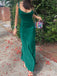 Spaghetti Straps Mermaid Green Long Evening Prom Dresses, MR8935