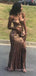 Mermaid Sequins Sweetheart Long Evening Prom Dresses, Off Shoulder Side Slit Prom Dress, MR8941