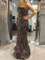 Sparkly Sequins Mermaid Long Evening Prom Dresses, Spaghetti Straps Prom Dress, MR8949