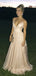 Spaghetti Straps A-line Long Evening Prom Dresses, V-neck Prom Dress, MR8973