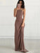 Backless Sheath Spaghetti Straps Mermaid Long Evening Prom Dresses, MR8976