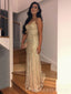 Sparkly Mermaid Spaghetti Straps Long Evening Prom Dresses, MR8983