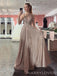 Sparkly A-line V-neck Long Evening Prom Dresses, MR9104