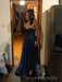 Navy Blue A-line Long Evening Prom Dresses, Sweetheart Prom Dress, MR9141