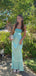Sexy Backless Satin Spaghetti Straps Long Evening Prom Dresses, MR9308