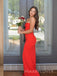 Lovely High Slit Mermaid Long Evening Prom Dresses, Strapless Prom Dress, MR9352