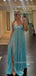 A-line Sweetheart Blue Sparkly Long Evening Prom Dresses, A-line Prom Dress, MR9358