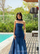 Strapless Dark Blue Mermaid Long Evening Prom Dresses, MR9363