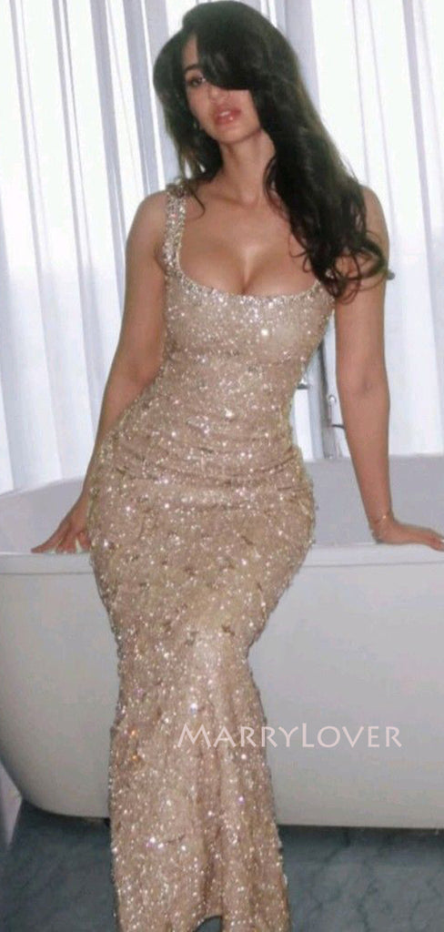 Mermaid Sequins Sparkly Long Evening Prom Dresses, MR9481