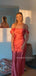 Lovely Off Shoulder Satin Backless Long Evening Prom Dresses, MR9524