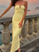 Sweet heart Yellow Mermaid Long Evening Prom Dresses, MR9528