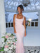Formal Straps Mermaid Pink Long Evening Prom Dresses, MR9586