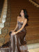 Popular Spaghetti Straps Satin Long Evening Prom Dresses, MR9591