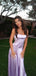 Popular Spaghetti Straps Satin Long Evening Prom Dresses, MR9591