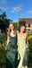 Sheath Green Mermaid Straps Long Evening Prom Dresses, MR9596