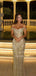 Sparkly Off Shoulder Mermaid Silver Grey Long Evening Prom Dresses, MR9600