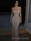 Silver Sequins Mermaid Long Evening Prom Dresses, MR9609