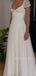 Formal White Chiffon Long Evening Prom Dresses, A-line Wedding Dress, MR9634