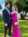 Strapless Satin Mermaid Side Slit Long Evening Prom Dresses, MR9639