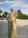 Sexy Backless Yellow Mermaid Long Evening Prom Dresses, MR9686