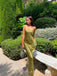 Simple Mermaid Strapless Mermaid Long Evening Prom Dresses, MR9708