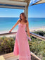 Gorgeous Pink Tulle Strapless Long Evening Prom Dresses, MR9739