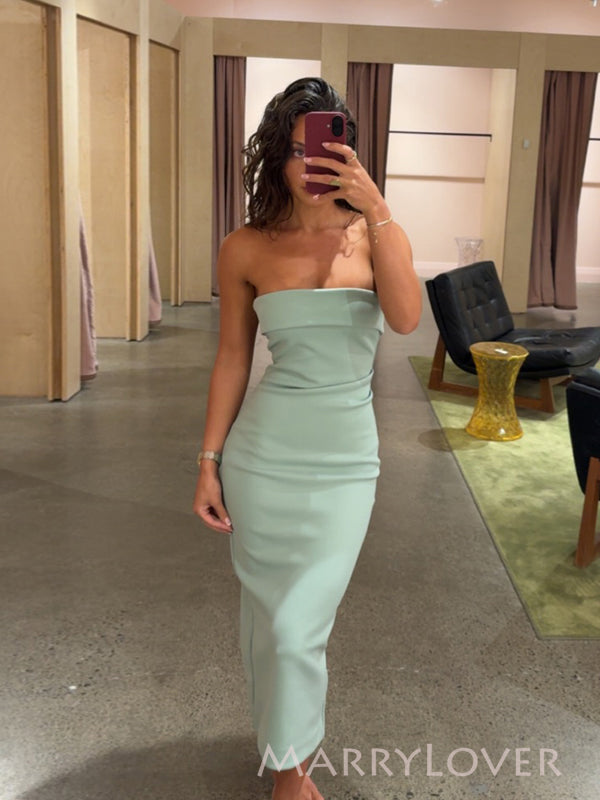 Sexy Strapless Mermaid Long Evening Prom Dresses, MR9749