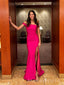 Elegant Off Shoulder Mermaid Side Slit Long Evening Prom Dresses, MR9769
