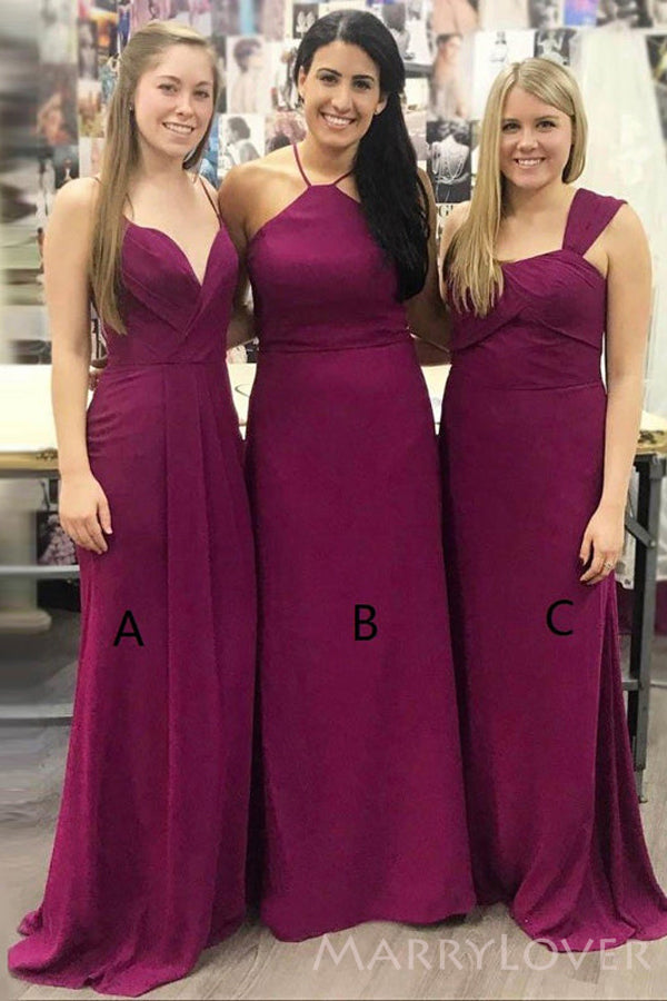 Mismatched Mermaid Long Cheap Bridesmaid Dresses , MRB0004