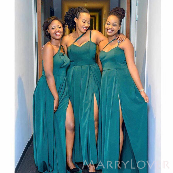 One Shoulder Side Slit Cheap Bridesmaid Dresses , MRB0031