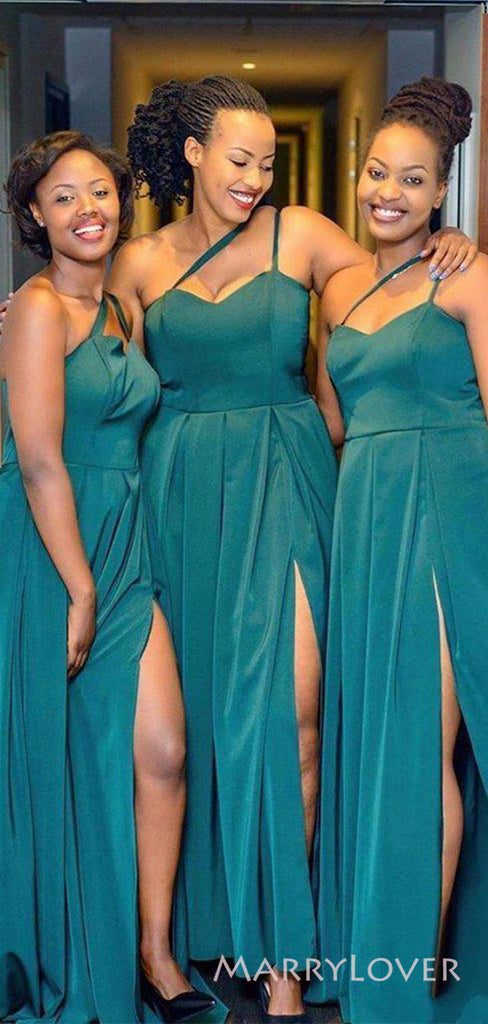 One Shoulder Side Slit Cheap Bridesmaid Dresses , MRB0031