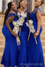 Royal Blue Mermaid Sweetheart Cheap Bridesmaid Dresses , MRB0032