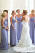 Simple Spaghetti Straps Mermaid V-neck Cheap Custom Bridesmaid Dresses , MRB0037