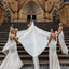 Deep V-neck Side Slit Cheap Custom Bridesmaid Dresses , MRB0038