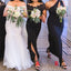 Mismatched Black Mermaid Long Custom Bridesmaid Dresses , MRB0044