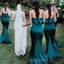 Mermaid Strapless Satin Cheap Long Custom Bridesmaid Dresses , MRB0057