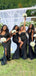 Mismatched Black Mermaid Sweetheart Cheap Long Custom Bridesmaid Dresses , MRB0080