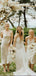 Simple Champagne Satin Spaghetti Straps Mermaid Long Custom Bridesmaid Dresses, MRB0143