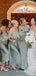Mismatched Satin Spaghetti Straps Mermaid Long Custom Bridesmaid Dresses, MRB0152