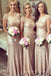 Popular Mermaid Gold Satin Long Cheap Custom Bridesmaid Dresses, MRB0185