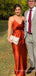 Spaghetti Straps Satin Mermaid Long Cheap Custom Bridesmaid Dresses, MRB0214