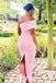 Simple Pink Satin Mermaid Long Cheap Custom Bridesmaid Dresses, MRB0220