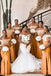 Formal Off Shoulder Satin Mermaid Long Cheap Custom Bridesmaid Dresses, MRB0223