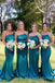 Strapless Satin Mermaid Long Cheap Custom Bridesmaid Dresses, MRB0245