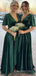 Popular V-neck Emerald Green Velvet Long Cheap Custom Bridesmaid Dresses, MRB0246