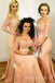 Off Shoulder Half Sleeves Mermaid Long Custom Bridesmaid Dresses, MRB0266